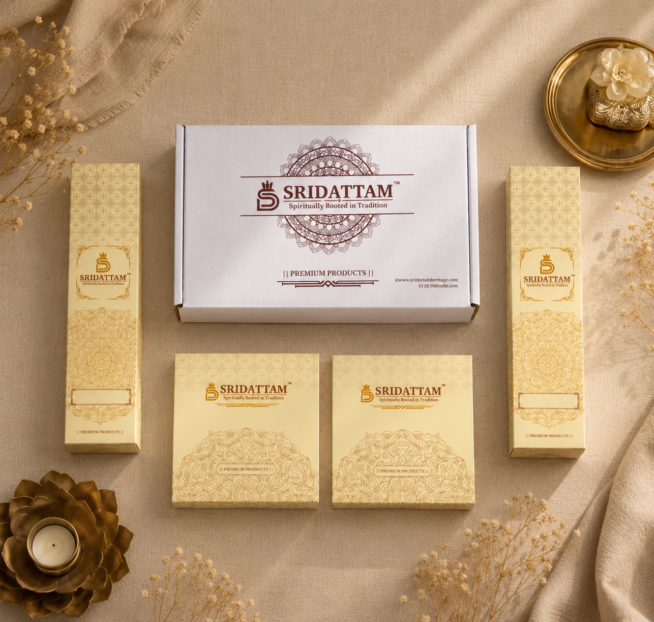 Sankalpa Spiritual Gift Hamper - 4 Moods, Dhoop & Sambrani Kit