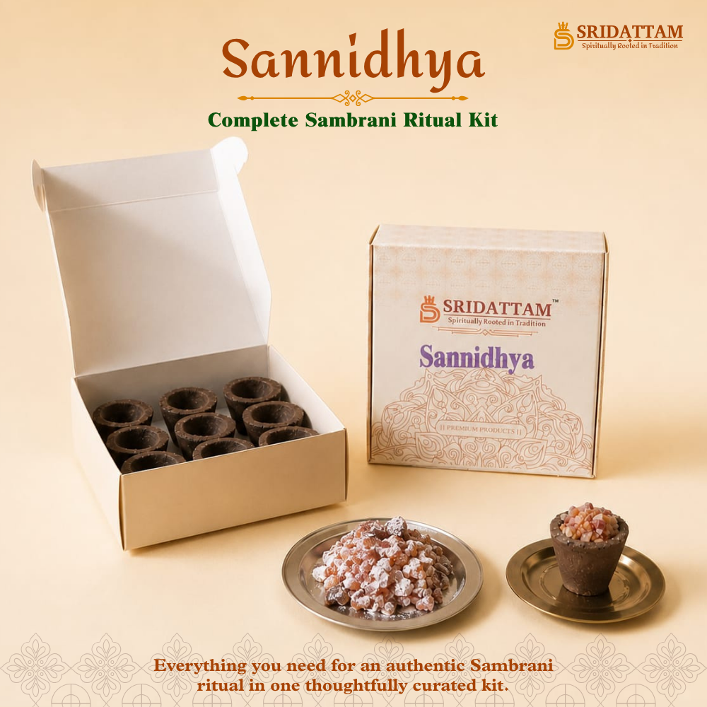Sannidya DIY Sambrani Cup Ritual Kit - 9 Cups + Holder