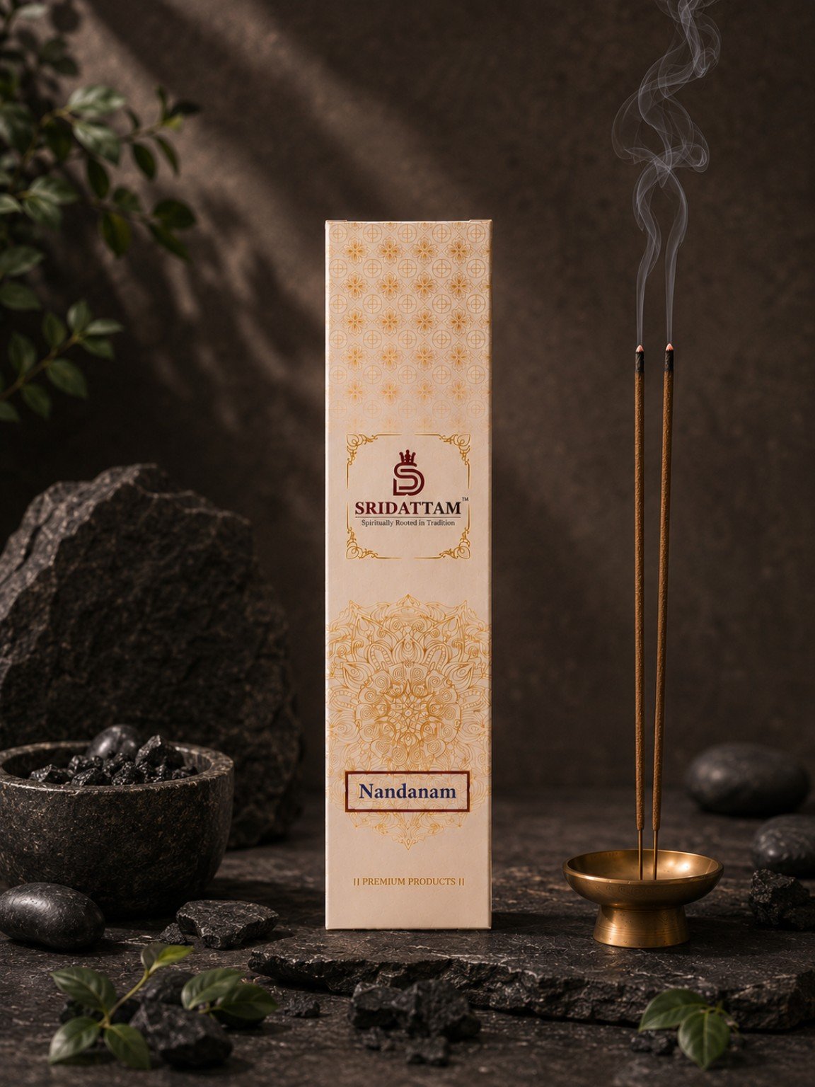 Nandanam Earthy Resin Agarbatti - Pack of 100 Incense Sticks